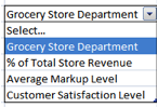 Sort dropdown