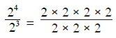 Exponentiation Division Example 1