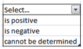 Dropdown options