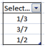 Dropdown options